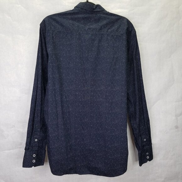 Robert Graham Button Up Shirt Mens XL Flip Cuff Classic Fit Night Sky Star Black - Picture 11 of 16